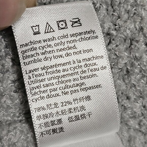 Barefoot Dreams CozyChic Lite Coastal Cardigan Sz M Light Gray Soft Knit 485 - Picture 10 of 10